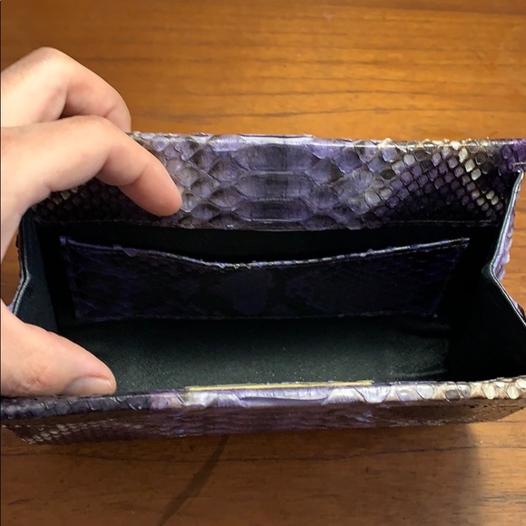 Paige Gamble Purple Python Clutch - Picture 8 of 8